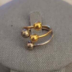 3/$30 Two Metal Ball Knob Barbell Adjustable Bypass Rings